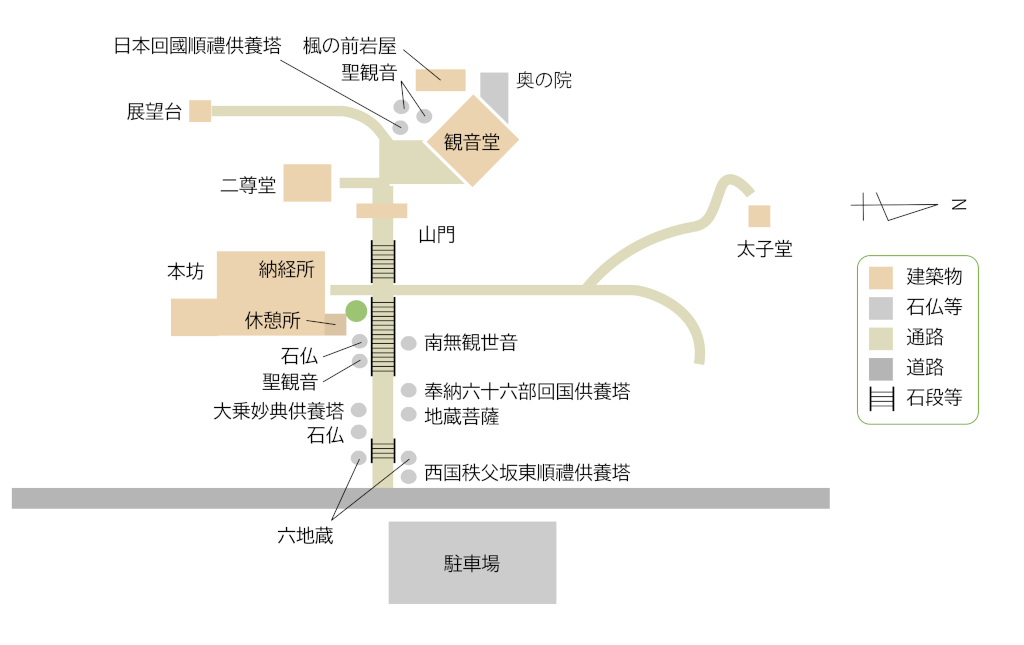 宝蔵寺案内図